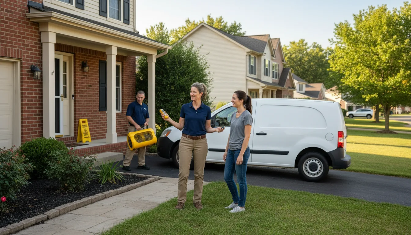 Residential water damage restoration in Pace, MS